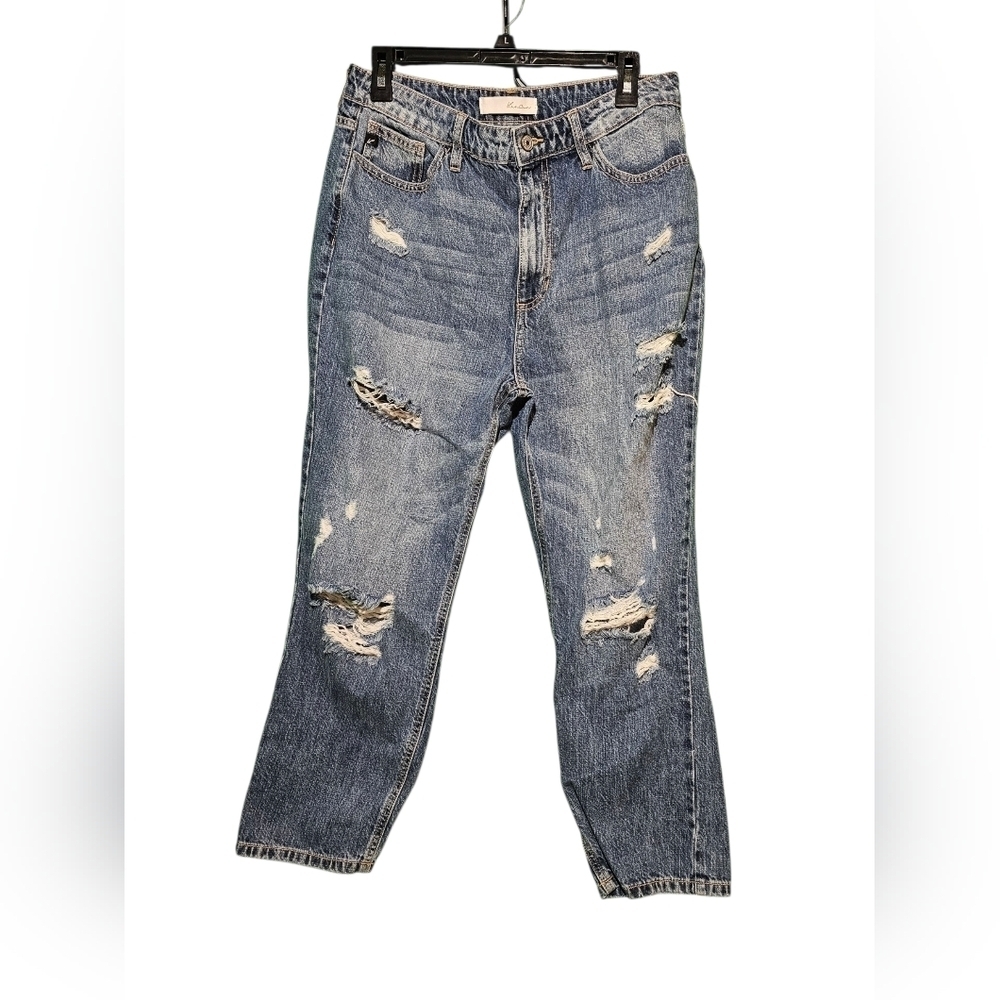 KanCan Distressed Blue Women's Relaxed Jeans Size 11/29 Excellent Condition
